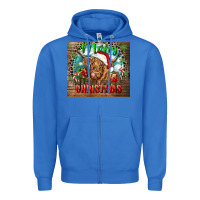 True Royal merry christmas heifer cow Zipper Hoodie - CowGirlArtShop