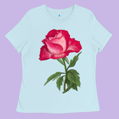 Love At First Sight Rose Ladies Tee Designed By Lillyallendesigns