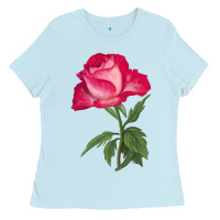 Baby Blue Love At First Sight Rose Ladies Tee - LillyAllenDesigns