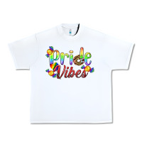 White Pride Vibes LGBTQ Urban Heavy Tee - BundleAndBundleShop
