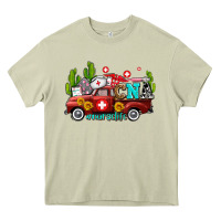Mossy cna nurse truck with cactus and sunflowers Heavy Core Tee - AdoDesignShop
