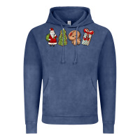 Vintage Denim christmas milk and cookies Vintage Hoodie - MaliasSmallBusiness