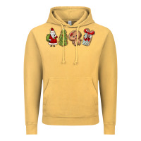 Vintage Mustard christmas milk and cookies Vintage Hoodie - MaliasSmallBusiness