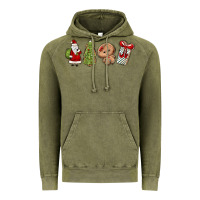Vintage Olive christmas milk and cookies Vintage Hoodie - MaliasSmallBusiness
