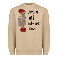 Just A Girl Who Loves Sloths Heavyweight Sweatshirt | Teevron