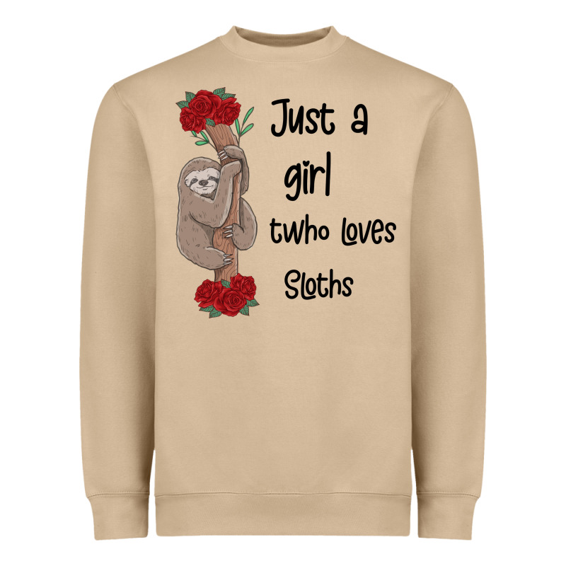 Just A Girl Who Loves Sloths Heavyweight Sweatshirt by Bettercallsaul | Teevron
