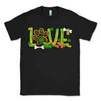 Black St. Patrick's Day love dog paw Classic Tee - BundleAndBundleShop