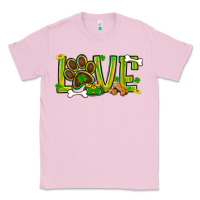 Bubblegum Pink St. Patrick's Day love dog paw Classic Tee - BundleAndBundleShop