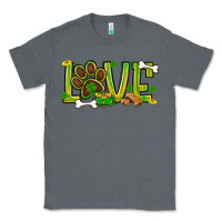 Charcoal Heather St. Patrick's Day love dog paw Classic Tee - BundleAndBundleShop