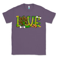 Lavender St. Patrick's Day love dog paw Classic Tee - BundleAndBundleShop