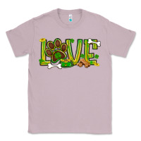 Lilac St. Patrick's Day love dog paw Classic Tee - BundleAndBundleShop