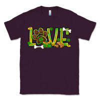 Plum St. Patrick's Day love dog paw Classic Tee - BundleAndBundleShop