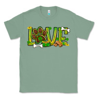 Sage St. Patrick's Day love dog paw Classic Tee - BundleAndBundleShop