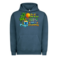 Pigment Midnight Navy Is It Summer Break Urban Hoodie - CowhideDigitalArt