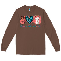 Chestnut Peace Love Goats Long Sleeve Tee - Bettercallsaul