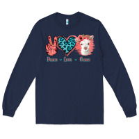 Navy Peace Love Goats Long Sleeve Tee - Bettercallsaul