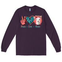 Plum Peace Love Goats Long Sleeve Tee - Bettercallsaul