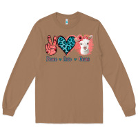 Toasted Coconut Peace Love Goats Long Sleeve Tee - Bettercallsaul