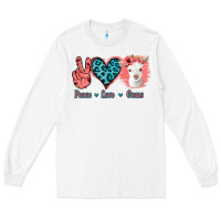White Peace Love Goats Long Sleeve Tee - Bettercallsaul