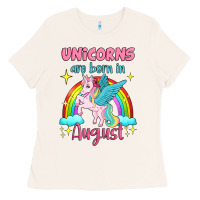 Bone unicorns are born in august Ladies Tee - Jasminsmagicworld