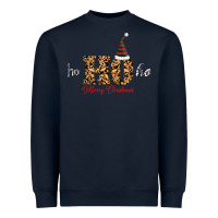 Navy Ho Ho Ho Merry Christmas Heavyweight Sweatshirt - Bettercallsaul