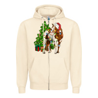 Sandshell american paint horse christmas tree Zipper Hoodie - CowGirlArtShop