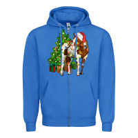 True Royal american paint horse christmas tree Zipper Hoodie - CowGirlArtShop