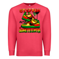 Cardinal Steppin' into Juneteenth Premium Sweatshirt - FaDigitalArtStudio