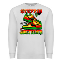 Dove Grey Steppin' into Juneteenth Premium Sweatshirt - FaDigitalArtStudio