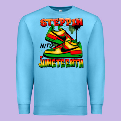 Steppin' Into Juneteenth Premium Sweatshirt Designed By Fadigitalartstudio