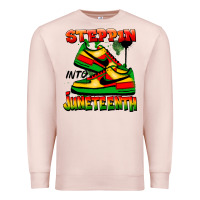 Pale Pink Steppin' into Juneteenth Premium Sweatshirt - FaDigitalArtStudio