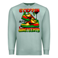 Seafoam Steppin' into Juneteenth Premium Sweatshirt - FaDigitalArtStudio