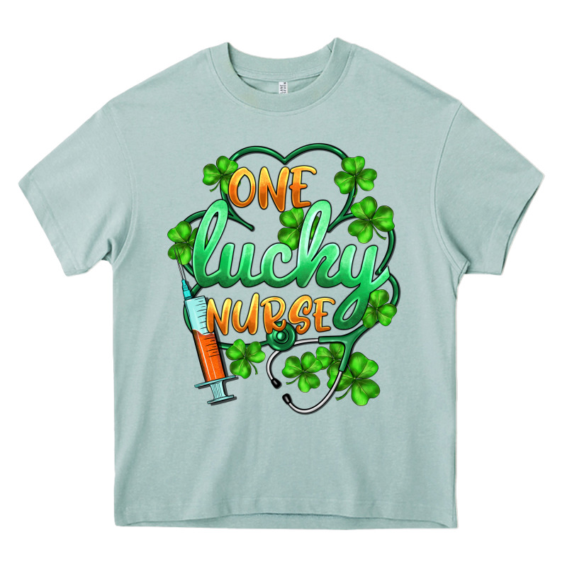 St.patricks One Lucky Nurse Heavy Core Tee by BarkalooDesign | Teevron