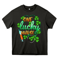 Asphalt st.patricks one lucky nurse Heavy Core Tee - BarkalooDesign