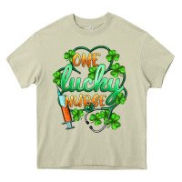 Mossy st.patricks one lucky nurse Heavy Core Tee - BarkalooDesign