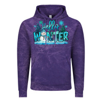 Cloud Purple hello winter snowman Vintage Hoodie - MaliasSmallBusiness