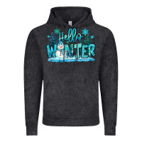 Vintage Black hello winter snowman Vintage Hoodie - MaliasSmallBusiness