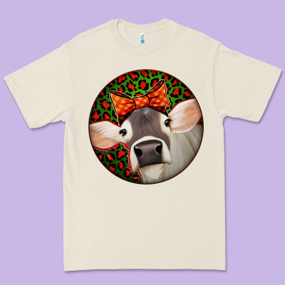 Christmas Cow, Premium Tee Designed By Jasminsmagicworld
