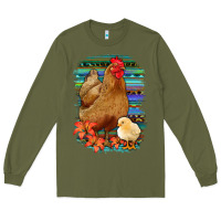 Army Green Chicken with Chick Long Sleeve Tee - Bettercallsaul