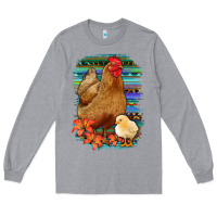 Heather Grey Chicken with Chick Long Sleeve Tee - Bettercallsaul