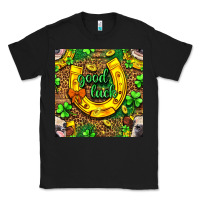 Black St. Patricks good luck with cow digital paper Classic Tee - BundleAndBundleShop