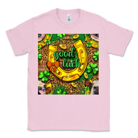 Bubblegum Pink St. Patricks good luck with cow digital paper Classic Tee - BundleAndBundleShop