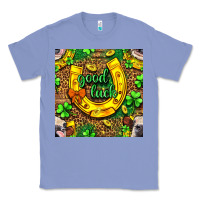 Colony Blue St. Patricks good luck with cow digital paper Classic Tee - BundleAndBundleShop