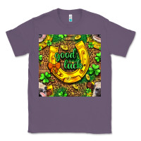 Lavender St. Patricks good luck with cow digital paper Classic Tee - BundleAndBundleShop