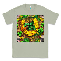 Matcha St. Patricks good luck with cow digital paper Classic Tee - BundleAndBundleShop