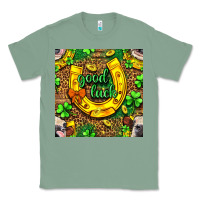 Sage St. Patricks good luck with cow digital paper Classic Tee - BundleAndBundleShop
