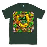 Sports Green St. Patricks good luck with cow digital paper Classic Tee - BundleAndBundleShop