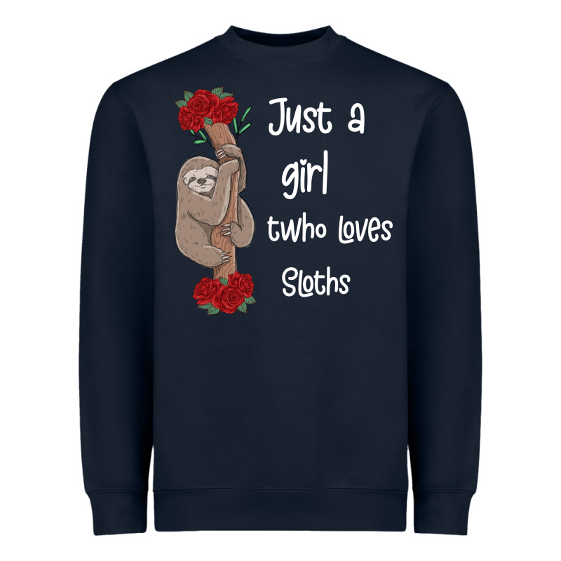 Just A Girl Who Loves Sloths Heavyweight Sweatshirt by Bettercallsaul | Teevron
