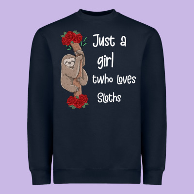Just A Girl Who Loves Sloths Heavyweight Sweatshirt Designed By Bettercallsaul