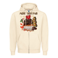 Sandshell merry christmas cupcake chocolate Zipper Hoodie - CowGirlArtShop